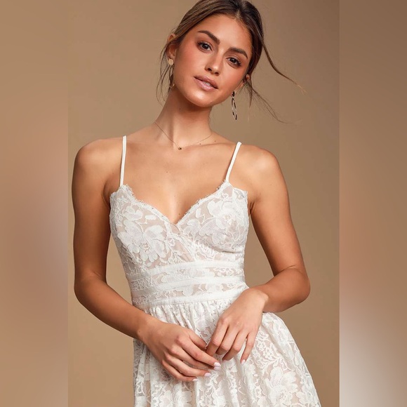 Lulus Treasure Me White Lace Midi Dress - Picture 4 of 9